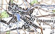 Топографическая карта Гордеевки