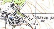 Топографічна карта Лопатинців