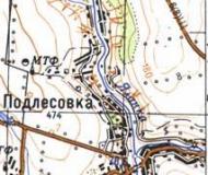 Топографічна карта Підлісівки