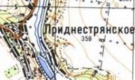 Topographic map of Prydnistryanske