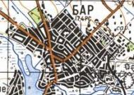 Топографическая карта Бара