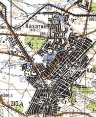 Topographic map of Kozyatyn