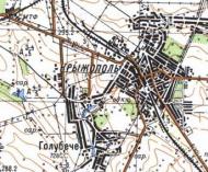 Топографическая карта Крыжополя