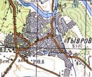 Топографическая карта Тыврова