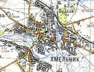 Topographic map of Khmilnyk