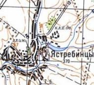 Topographic map of Jastrubyntsi