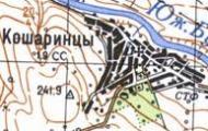 Topographic map of Kosharyntsi