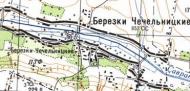 Топографічна карта Берізки-Чечельницьких