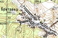 Topographic map of Brytavka