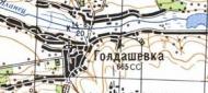 Топографічна карта Голдашівки