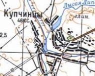 Topographic map of Kupchyntsi