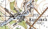 Топографічна карта Карпівки
