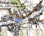 Топографическая карта Комаргорода
