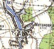 Топографічна карта Метанівки