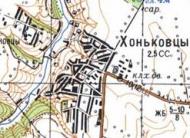 Топографічна карта Хоньківців