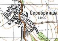 Топографічна карта Серебринців