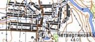 Топографическая карта Четвертиновки