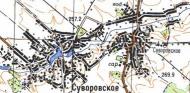 Topographic map of Suvorovske