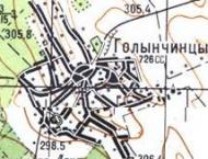Топографічна карта Голинчинців