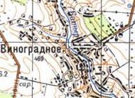 Topographic map of Vynogradne