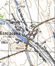 Топографическая карта Холодовки