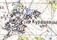Топографічна карта Курашівців
