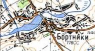 Топографічна карта Бортниок