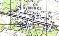Topographic map of Bushynka