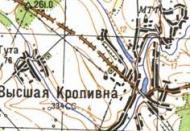 Topographic map of Vyscha Kropyvna