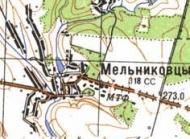 Topographic map of Melnykivtsi