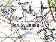 Topographic map of Velyka Bushynka