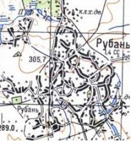 Топографічна карта Рубані