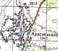 Топографічна карта Красненького