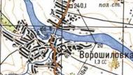 Топографическая карта Ворошиловки