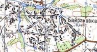 Топографическая карта Байраковки