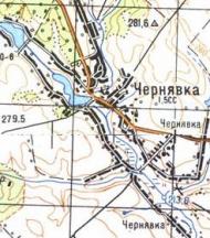 Топографічна карта Чернявки