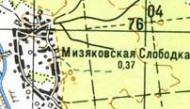 Topographic map of Mizyakivska Slobidka