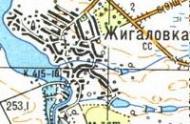 Топографічна карта Жигалівки