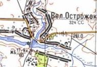 Topographic map of Velykyy Ostrozhok