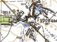 Топографічна карта Гурівців
