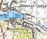 Topographic map of Shyroka Greblya