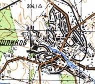 Topographic map of Shpykiv