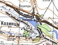 Топографічна карта Козинців