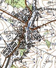 Topographic map of Borivka
