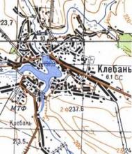 Топографическая карта Клебани