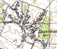 Topographic map of Dashkivtsi