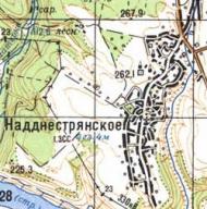 Topographic map of Naddnistryanske