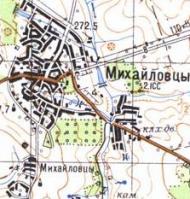 Топографічна карта Михайлівців