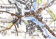 Topographic map of Jaltushkiv