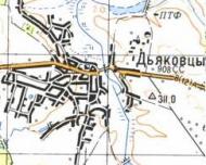 Topographic map of Dyakivtsi
